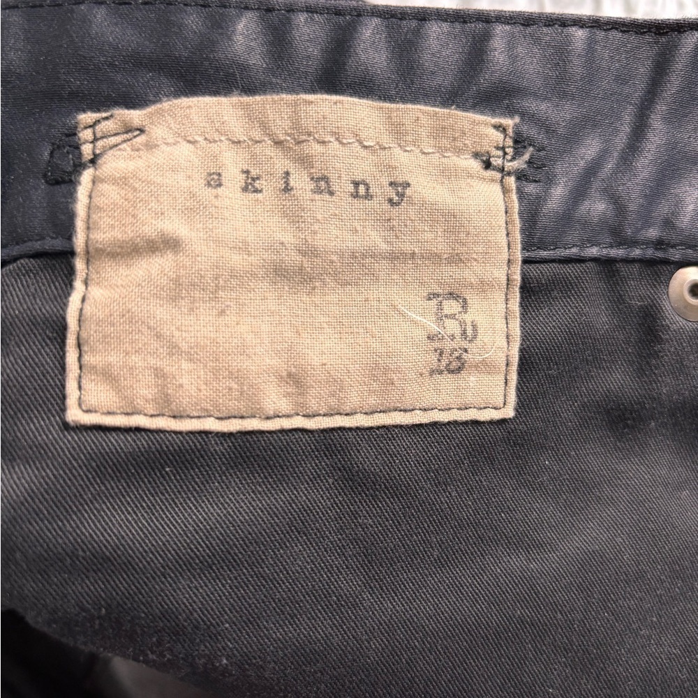 R13 Black Coated Skinny Jeans Made in Italy - Picture 2 of 12